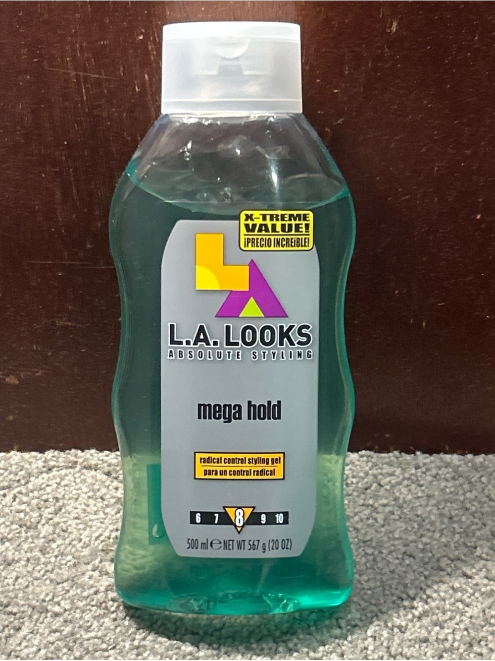 LA Looks MEGA HOLD Flex Hold Level 8 Hold Flexible Hair Gel 20oz